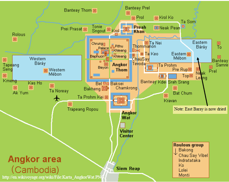 Angkor Archaeological Park Map